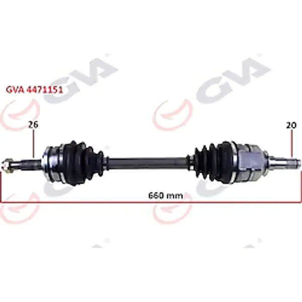 Komple Aks Sol Aurıs-Corolla E15 1.4D 07-11 660Mm
