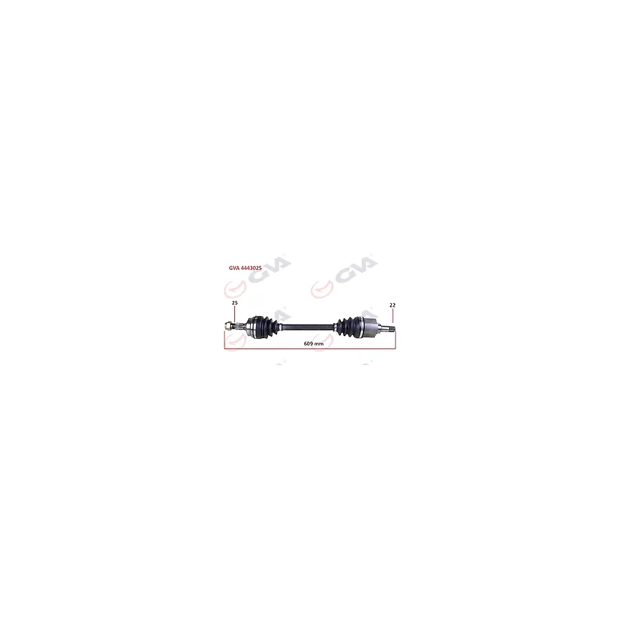 KOMPLE AKS SOL PEUGEOT 306 1.6 93-00 609mm