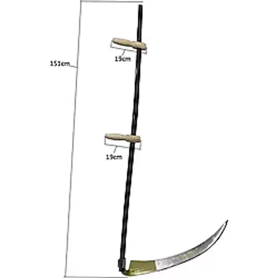 Komple Tırpan - Metal Saplı 6 Parça Set - Ahşap Elcik 65 cm