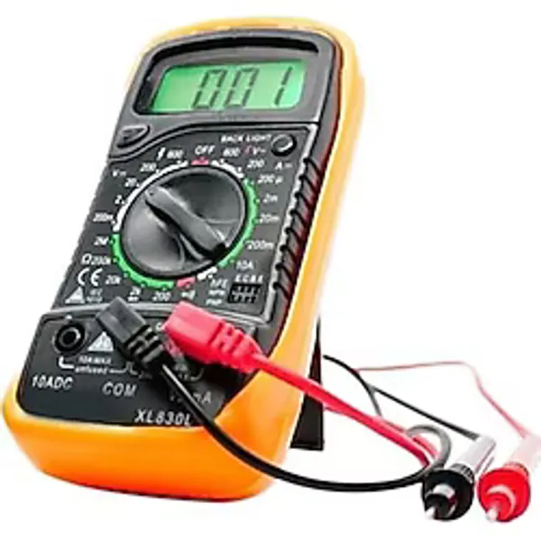 Komponentci Xl830l Işıklı Dijital Multimetre Voltmetre Ampermetre Avometre , 9v Pil Hediyeli