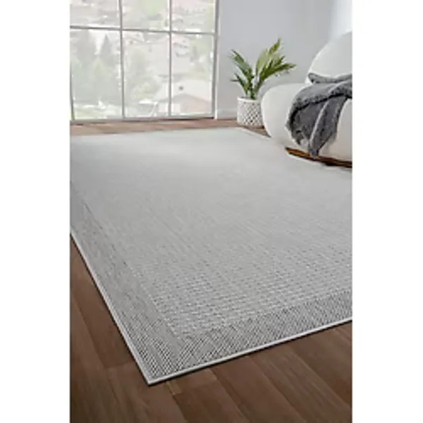 Konfor Sisalux 3093 Krem Jüt Tabanlı Modern Dokuma Kilim Sisal Hasır Halı
