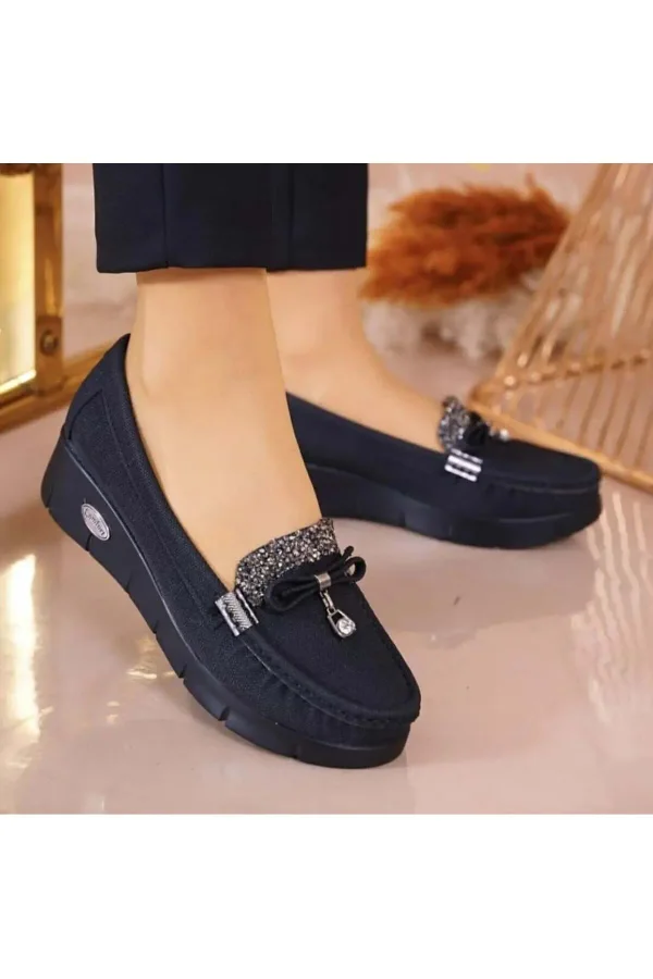 Konfores 086 Anatomik Tabanlı Dolgu Topuk Günlük Ayakkabı