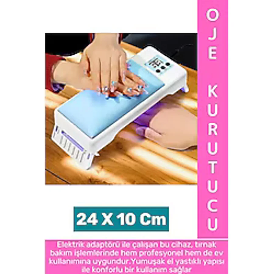Konforlu Profesyonel Ev Kullanım Hızlı Etki Dijital Ekran 3 Zaman Ayarlı El Yastıklı UV Oje Kurutucu