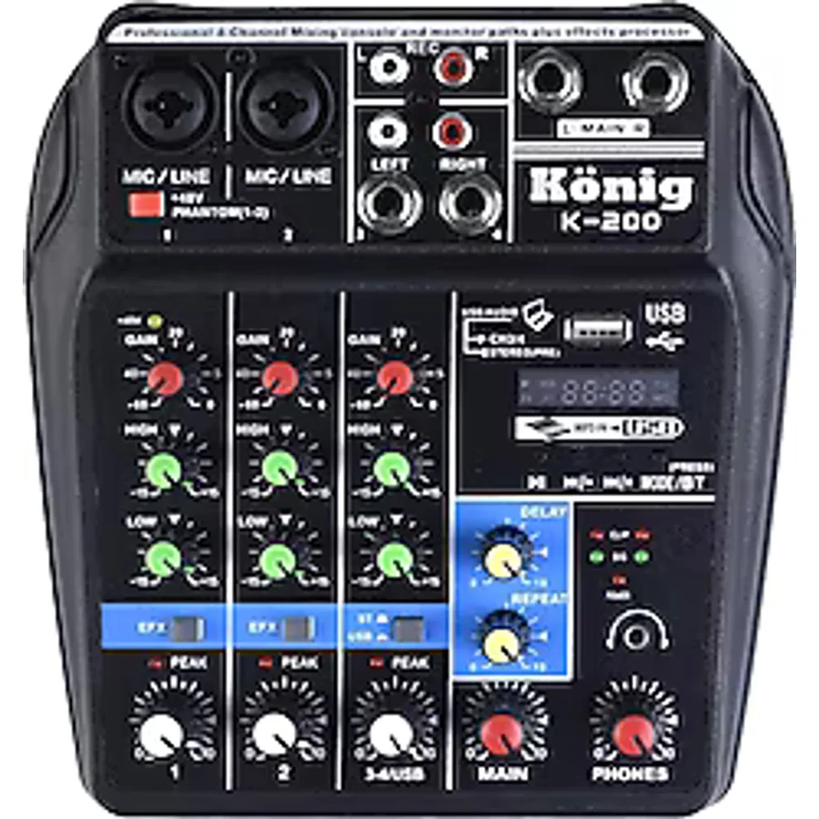 König K-200 4 Kanal Ses Mikseri