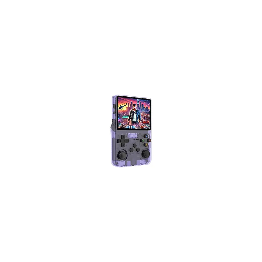 Konsol Plus R36S 3.5" IPS Ekran 15 000 Oyun 64 GB Retro El Oyun Konsolu - Mor