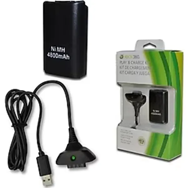 Kontorland Xbox 360 Oyun Kolu + Şarj Kiti + Batarya + USB Kablosu