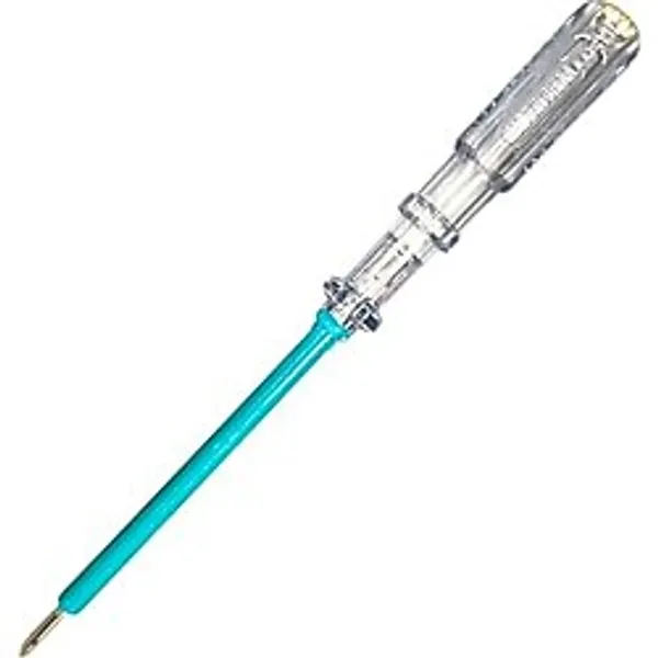 Kontrol Kalemi, Yıldız Uçlu, 190 mm, Şeffaf Saplı, Elektrik Test Kalemi