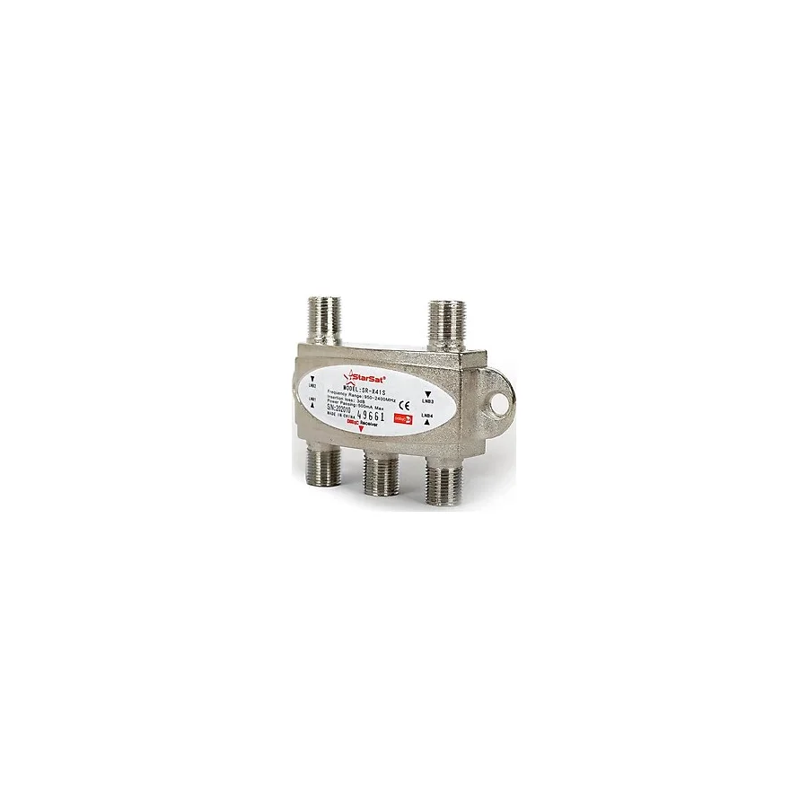 Koodmax StarCom SR-X41S DiSEqC 2.0 Switch 4 in 1 Out - 950-2400MHz - Dayzek Uydu Birleştirici
