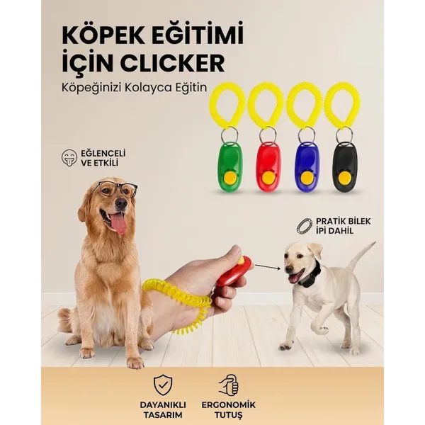 Köpek Eğitimi İçin Clicker Köpeğinizi Kolayca Eğitin Köpek Eğitimi İçin Tıklama Aleti, Kedi Eğitimi İçin Tıklama Aleti