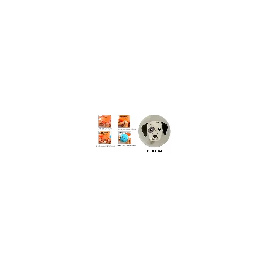 KÖPEKLİ CEP SOBASI,EL ISITICI,SICAK SU TORBASI PVC 9cm