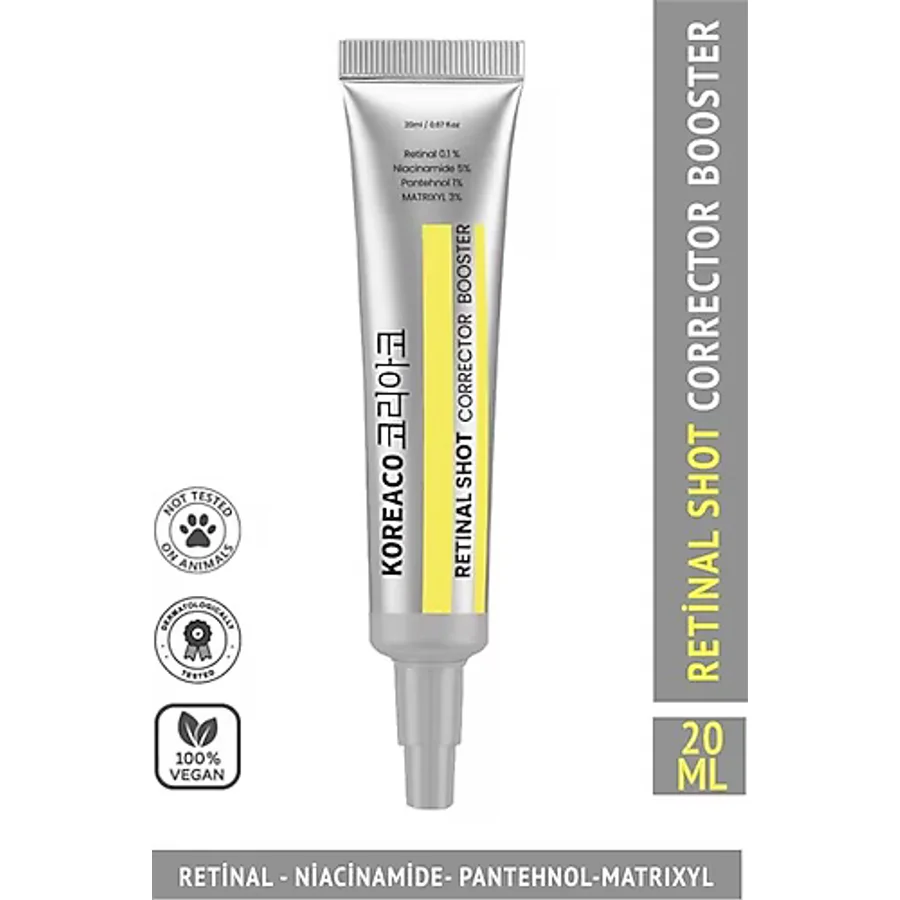 Koreaco Retinal % 0.1 Shot Corrector Booster 20 ml Anti-Aging Krem