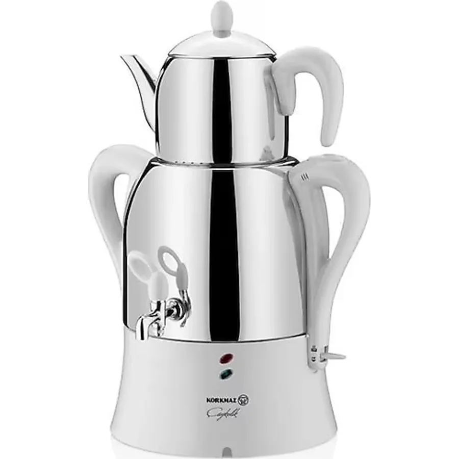 Korkmaz A341-13 Çaykolik Krem 2000 W Çelik Semaver