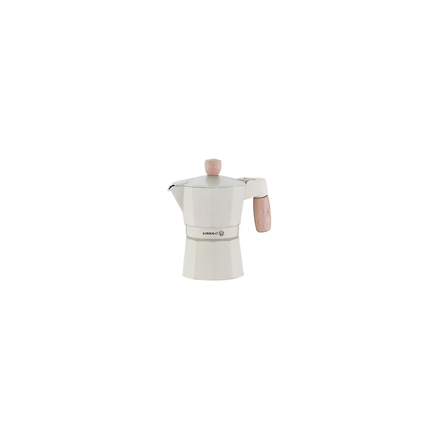 Korkmaz Etna Beyaz 3 Fincan Moka Pot