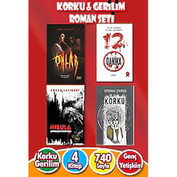 Korku - Gerilim Hikaye Kitapları Roman Seti 4 Kitap