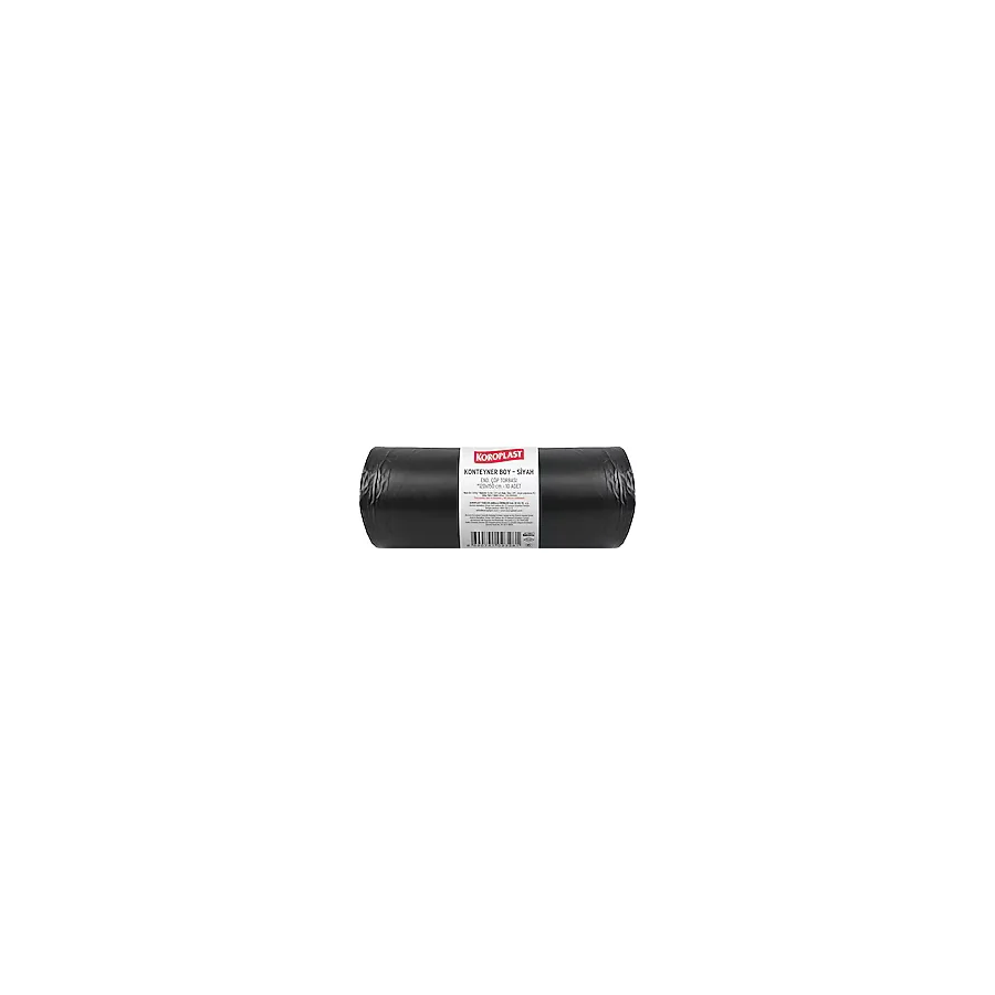 Koroplast 120x150 cm Endüstriyel Siyah Çöp Torbası 10'lu