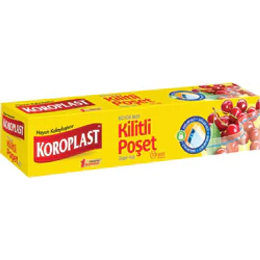 Koroplast Büyük Boy Kilitli Buzdolabı Poşeti 10'lu