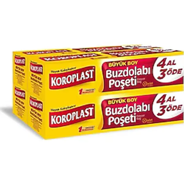 Koroplast Büyük Buzdolabı Poşeti 80'li - Şeffaf