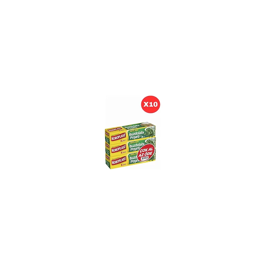 Koroplast Buzdolabı Poşeti Orta Boy 3'lü 30 Lu X10
