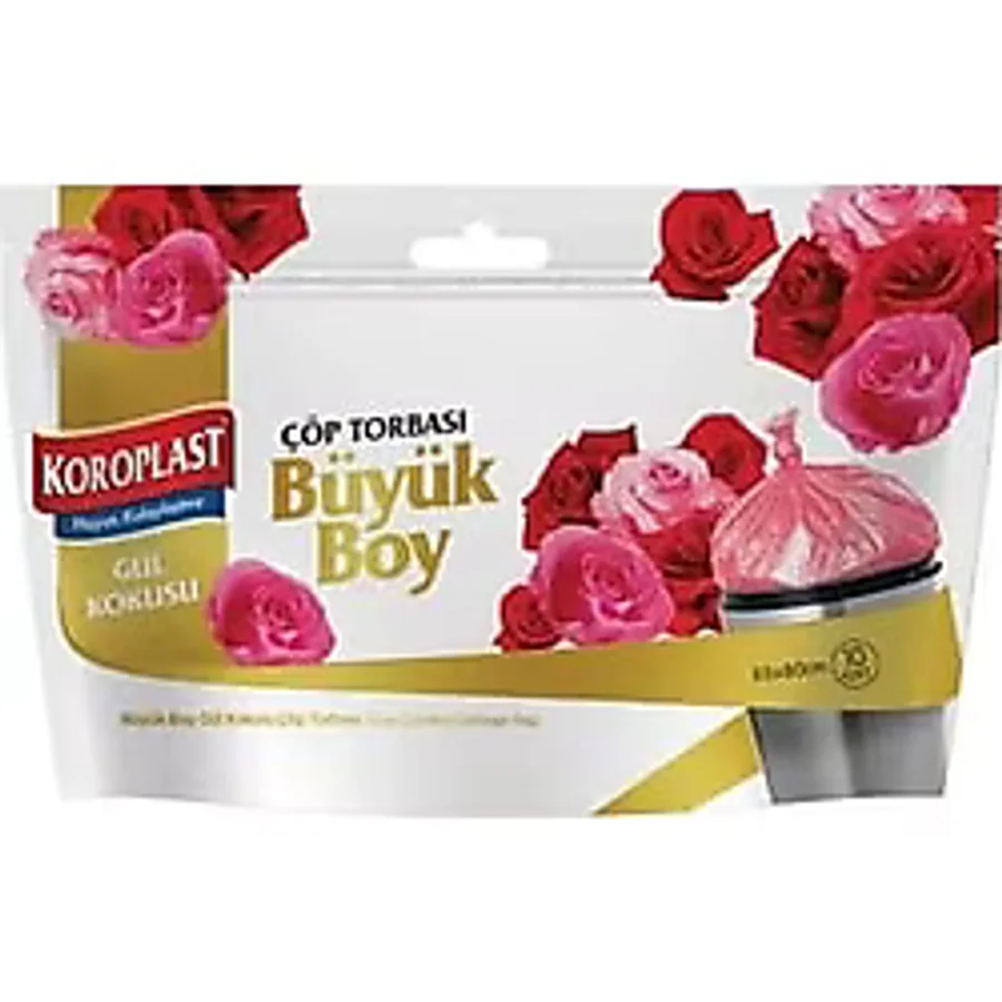 Koroplast Gül Kokulu Büyük Boy Çöp Poşeti 10'lu 10 Adet