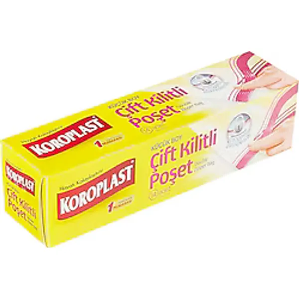 Koroplast Küçük Boy Çift Kilitli Buzdolabı Poşeti 14'lü