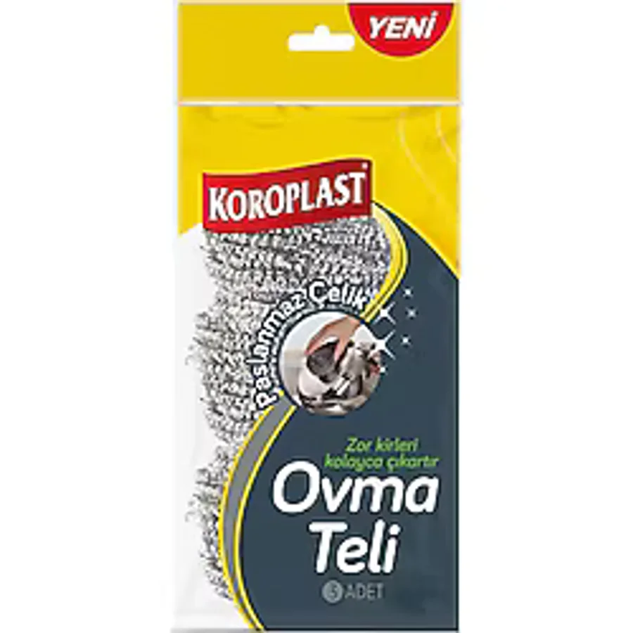 Koroplast Paslanmaz Çelik Ovma Teli 3'lü 12 Adet