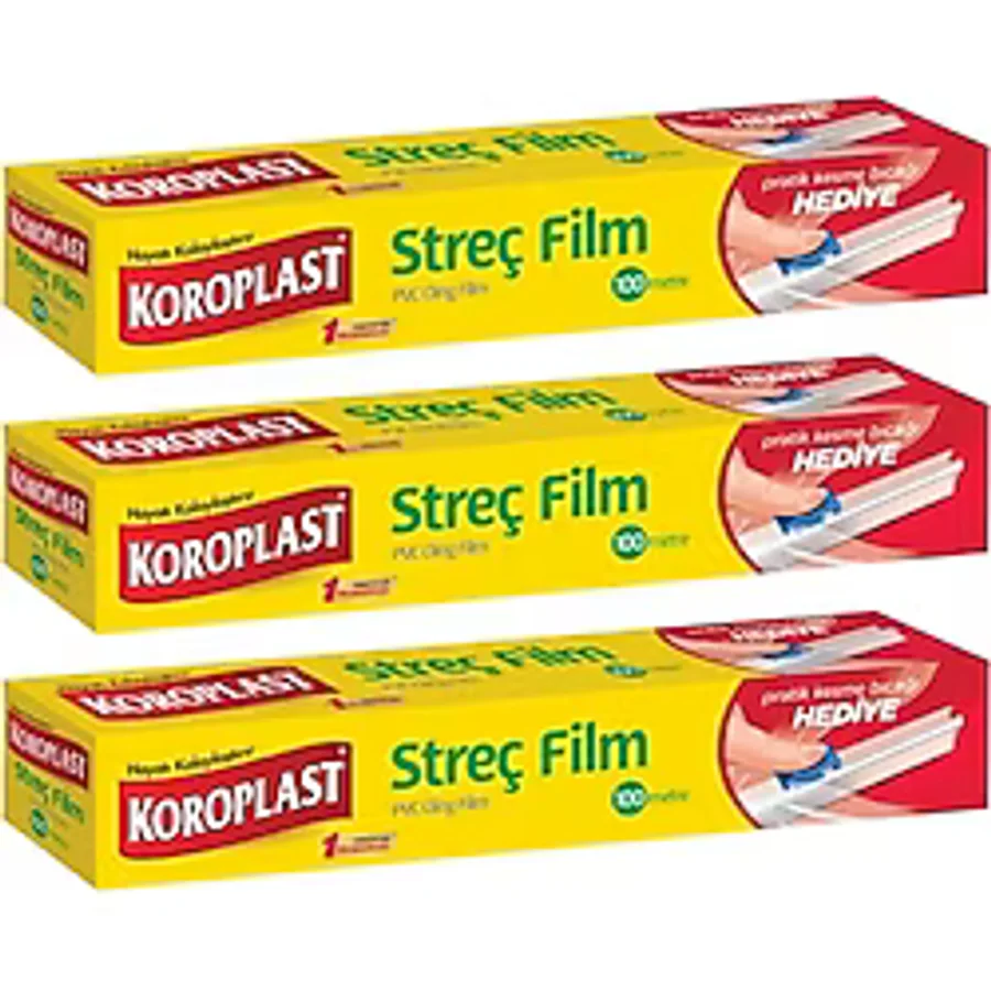 Koroplast Streç Film 100 Metre Kesme Bıçağı Hediyeli - 3'lü