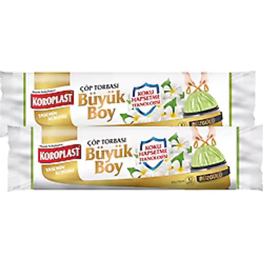Koroplast Yasemin Kokulu Büzgülü Büyük Boy Çöp Poşeti 10'lu 5 Adet