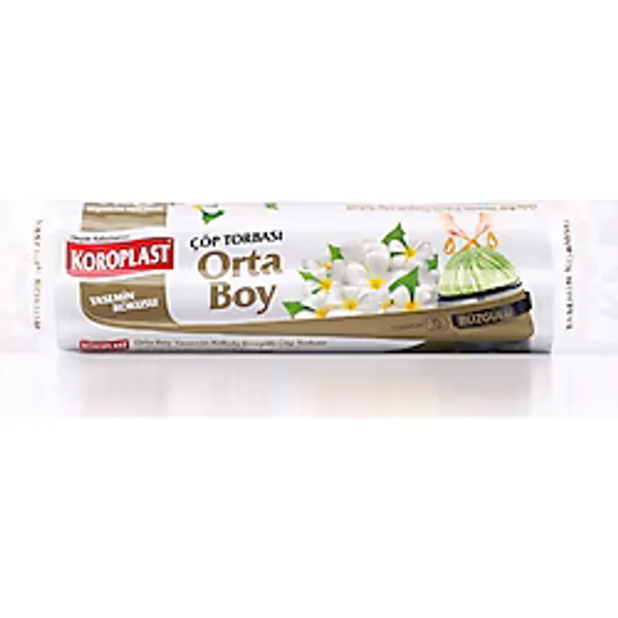 Koroplast Yasemin Kokulu Büzgülü Orta Boy Çöp Poşeti 15'li