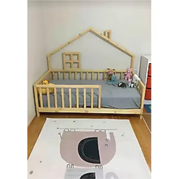 KÖŞK MOBİLYA Montessori Yatak 60x120 Yatak Uyumlu Masal Model Ahşap Karyola Bebek Yatak Organik