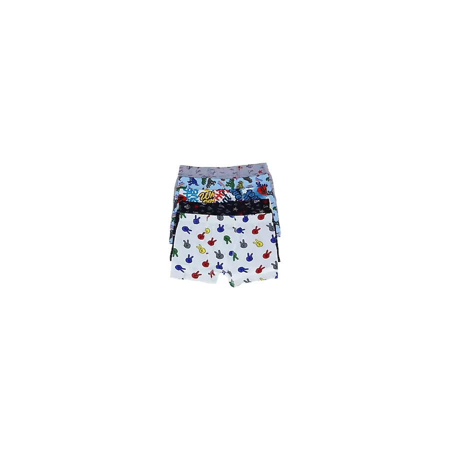 KOTA 1013 ERKEK ÇOCUK RENKLİ DESENLİ BOXER 6 ADET