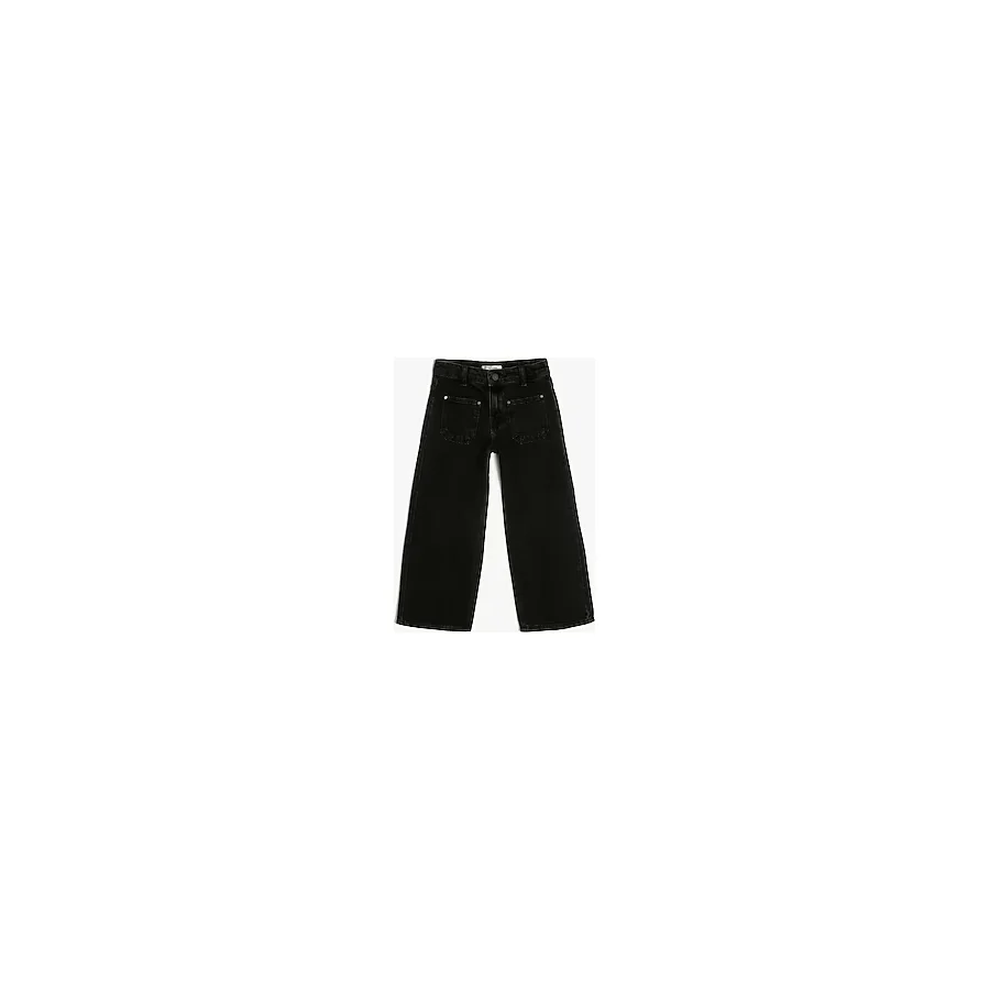 Koton Kız Çocuk Pamuklu Kot Pantolon - Wide Leg