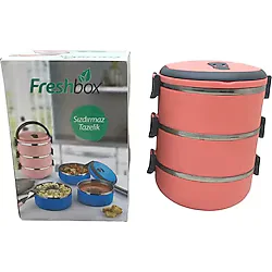 KOYU PEMBE 3LÜ SEFER TASI SAKLAMA KABI 1.8LT-Findit