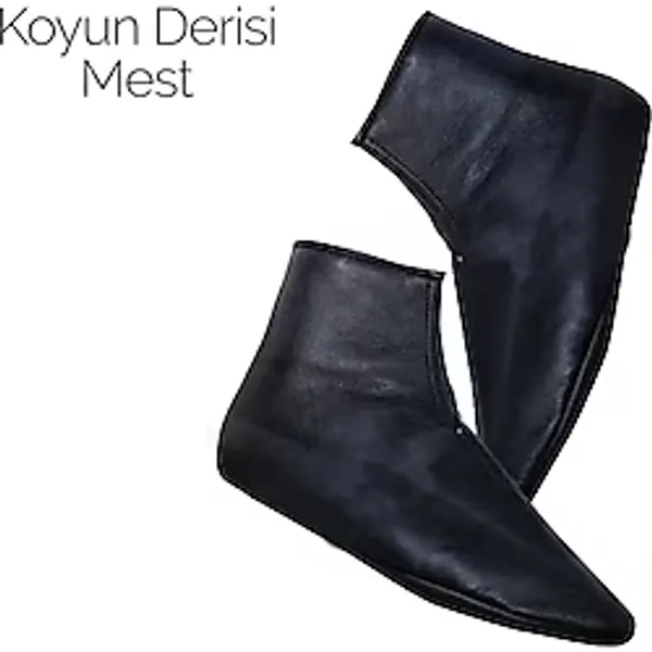 Koyun Derisi Mest Deri Çorap Mest