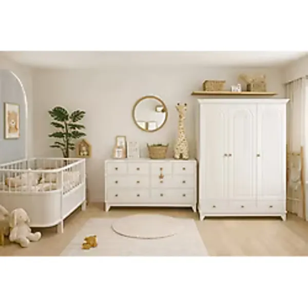 Koza % 100 Mdf Bohem Bebek Odası Takımı ( 80X130 Cm ( 80X180 ) Büyüyen Beşik )