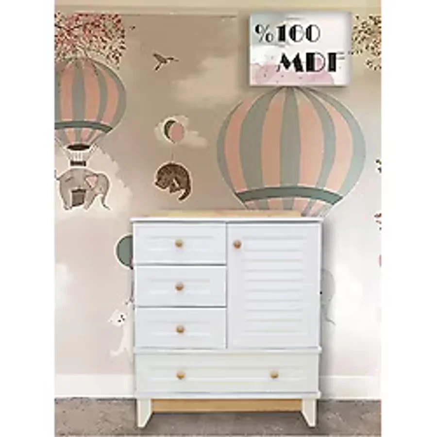 Koza %100 Mdf Nova Bebek & Çocuk Şifonyer