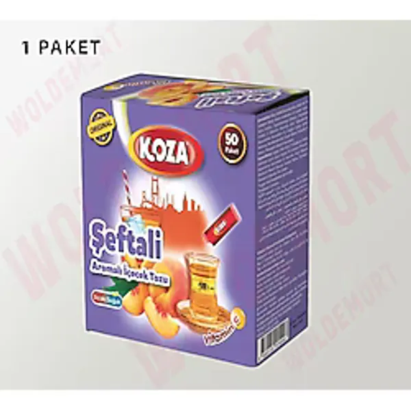Koza Tek İçimlik Şeftali Aromalı Toz İçecek 50'li