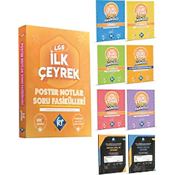Kr Akademi Yayınları 8. Sınıf LGS İlk Çeyrek Poster Notlar Soru Fasikülleri (1. Çeyrek)