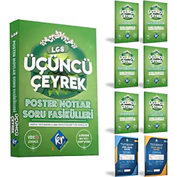 KR Akademi Yayınları LGS Poster Notlar Soru Fasikülleri (3. Çeyrek)