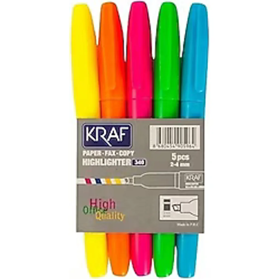 Kraf 340 5'li Fosforlu Kalem Seti