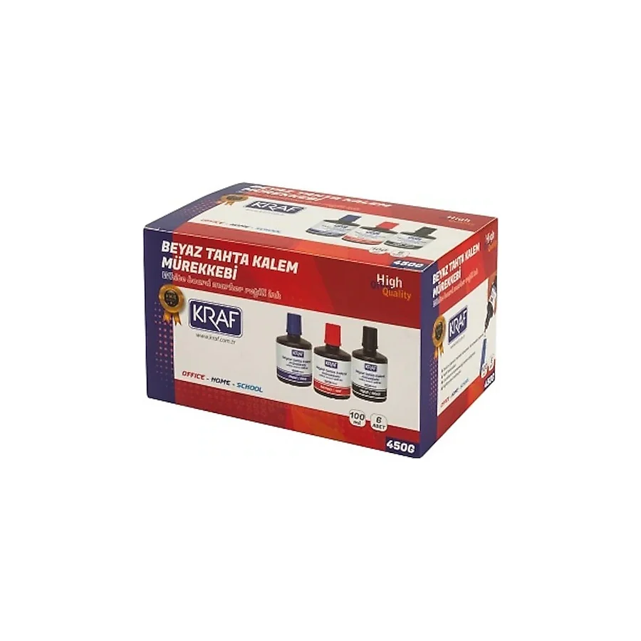 Kraf 450G 100 ml 6'lı Mavi Tahta Kalemi Mürekkebi