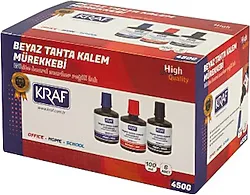 Kraf 450G 100 ml 6'lı Mavi Tahta Kalemi Mürekkebi