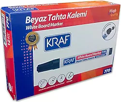 Kraf 770 12'li Siyah Tahta Kalemi
