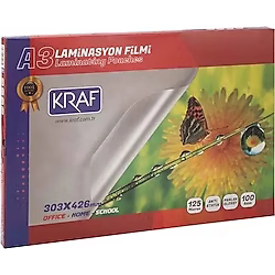 Kraf A3 125 Mic 100'lü Laminasyon Filmi 2123