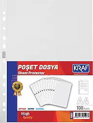 Kraf A4 XL 100'lü Poşet Dosya
