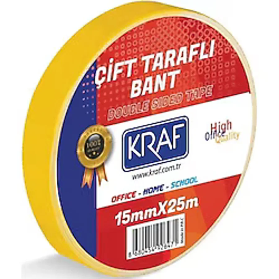 KRAF ÇİFT TARAFLI BANT 15MM X 25 METRE