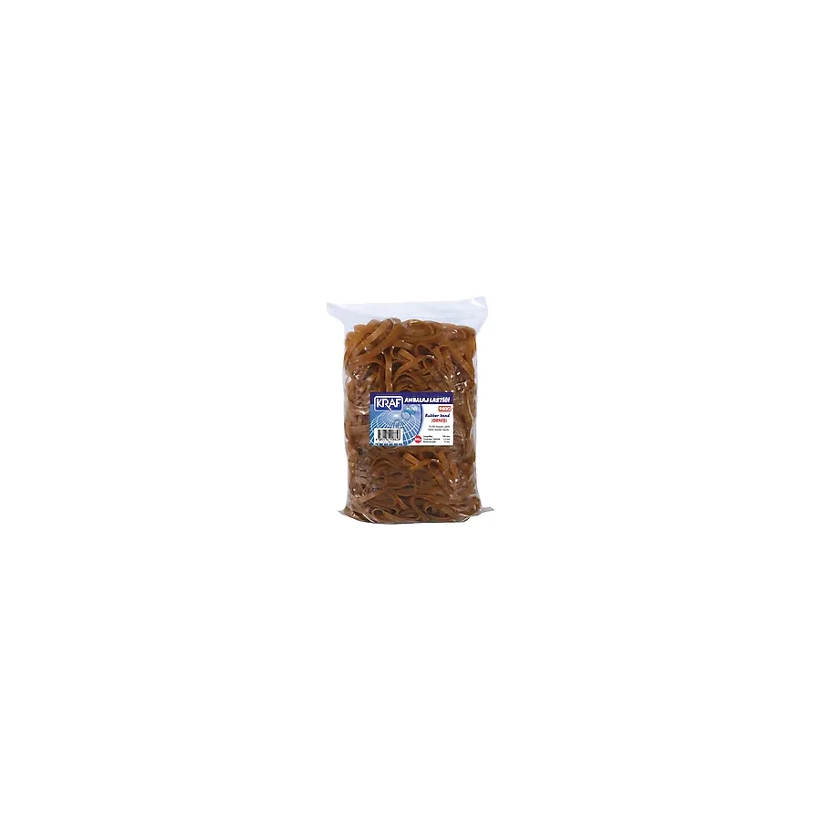 Kraf Geniş Ambalaj Lastiği %100 Kauçuk 500 gr Dayanıklı ve Güçlü Sarf Malzemeleri