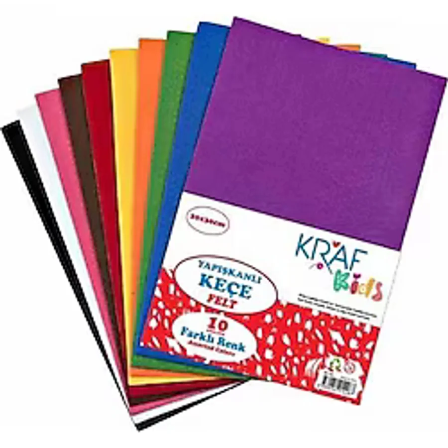 Kraf Kids Keçe 20X30 Yapişkanli 10 Lu Kk120