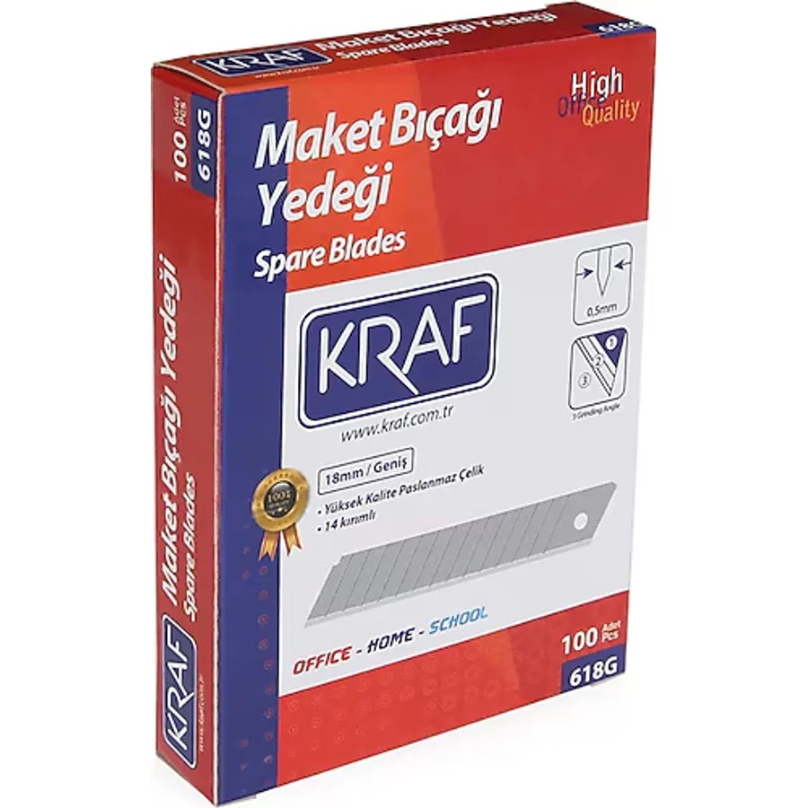 KRAF MAKET BIÇAGI YEDEGI GENIS 100 LÜ 618G