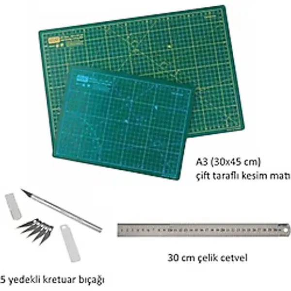 Kraf Profesyonel Hobi Kesim Matı Seti (Cutting Mat Seti)