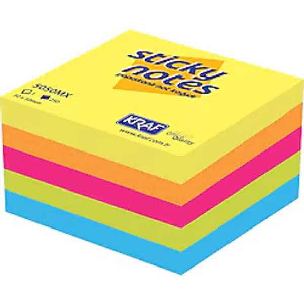 Kraf Yapışkanlı Not Kağıdı Küp 50X50 250 Yp Mıxed 5050Mx